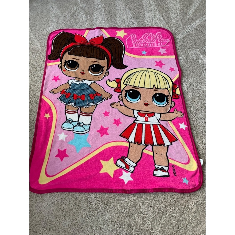 LOL Surprise Soft Fleece Pink Throw Blanket For Kids  Approx 45" x‎ 57"